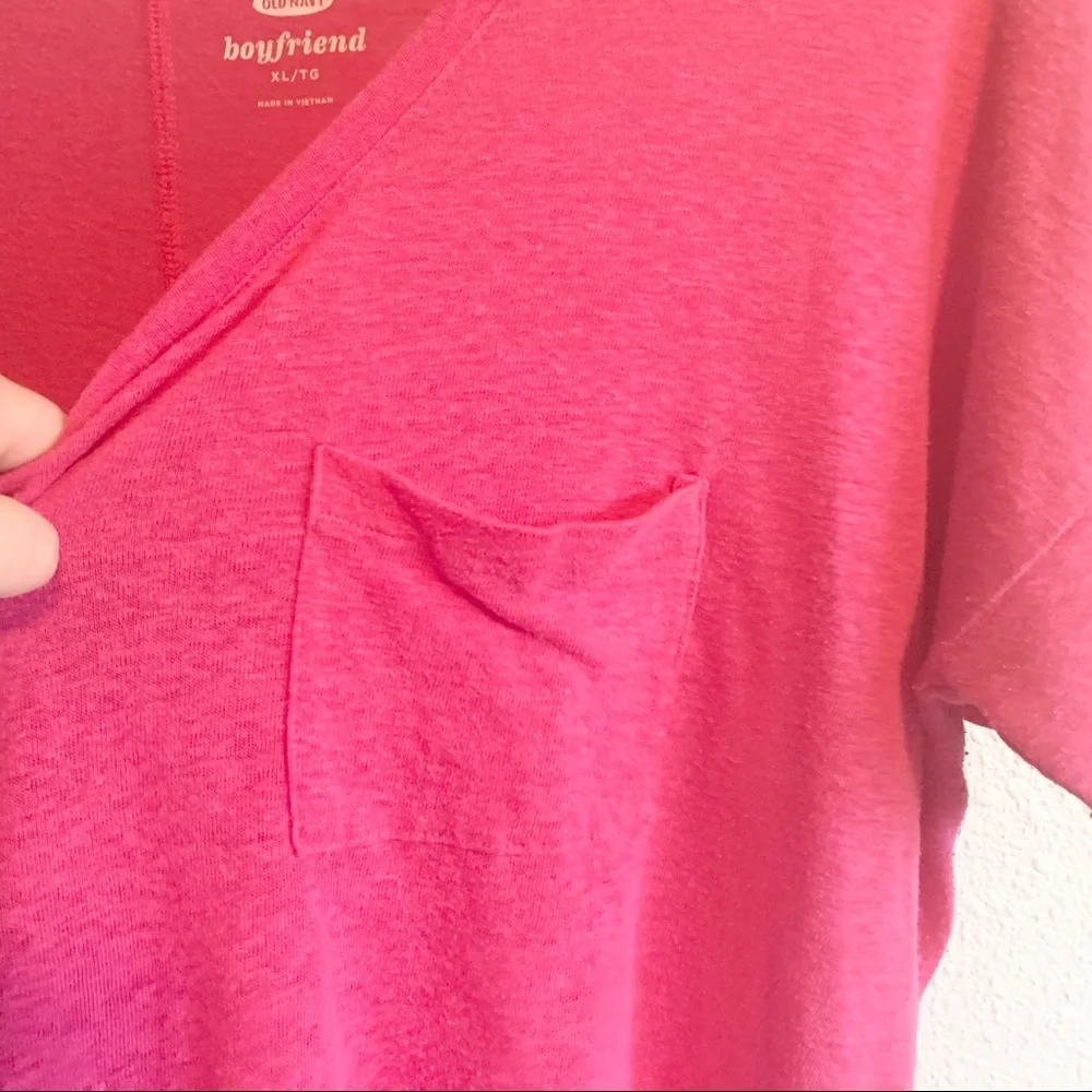 Old Navy Boyfriend Top Pink XL - Picture 3 of 5